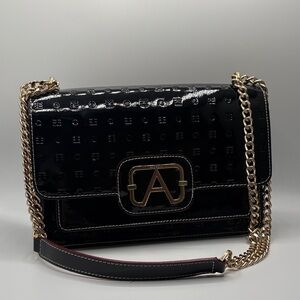 Arcadia genuine patent leather hand bag